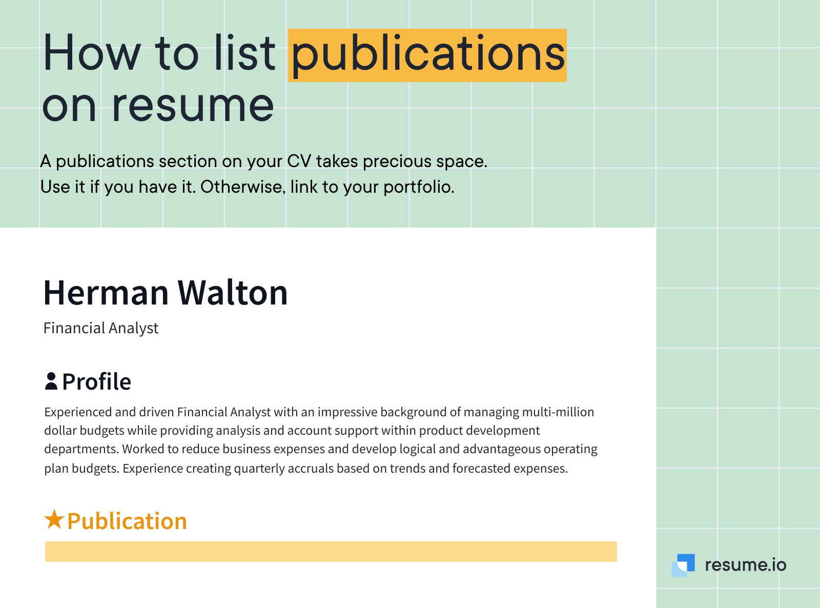 How to list publications on resume