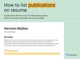 How to list publications on resume