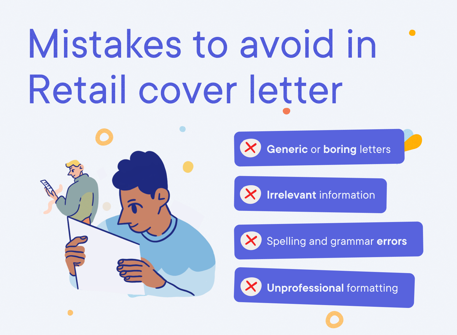 Retail Cover Letter Example - Mistakes to avoid in  Retail cover letter