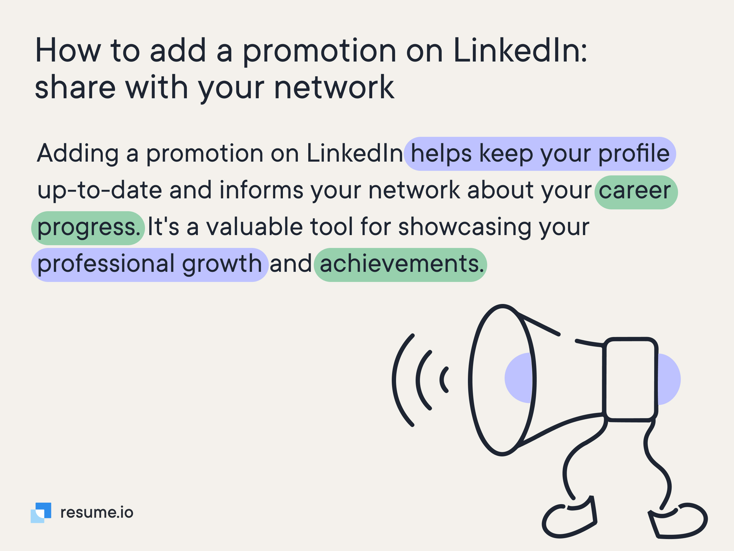 Adding a promotion helps keep your profile up-to-date