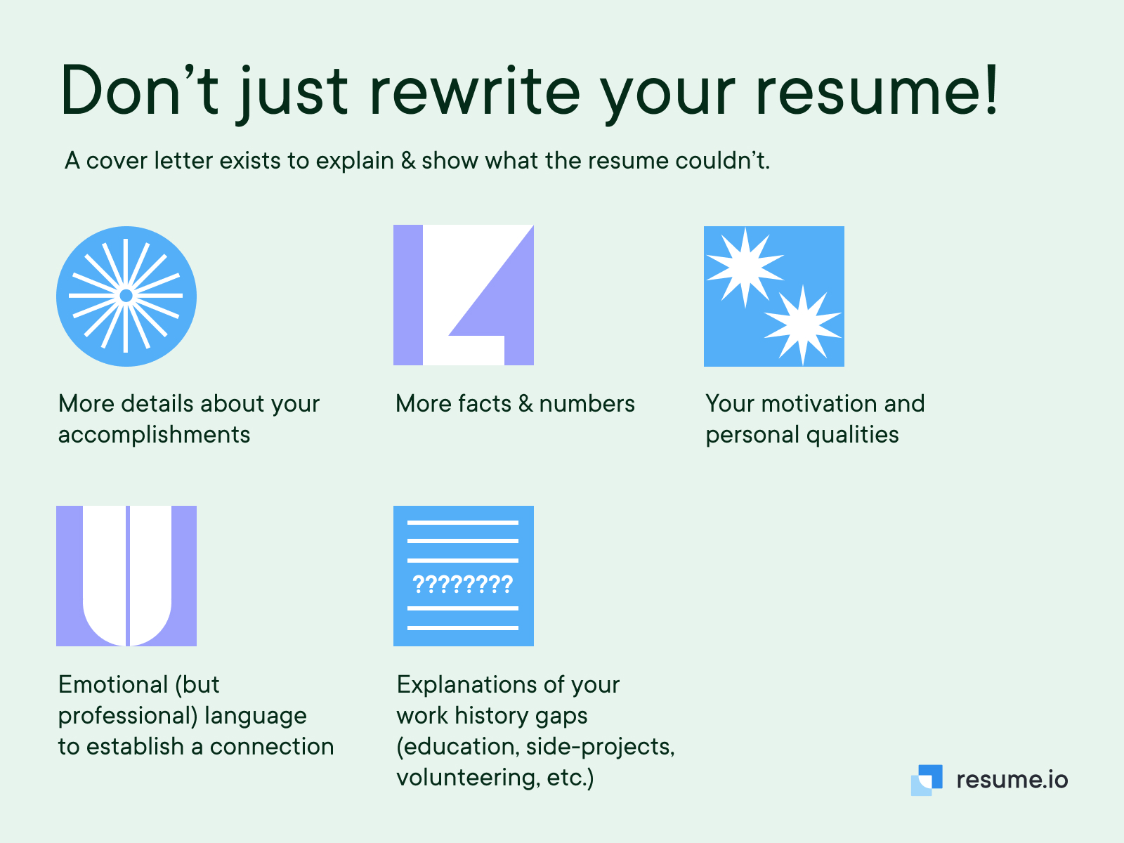 Don't just rewrite your resume!