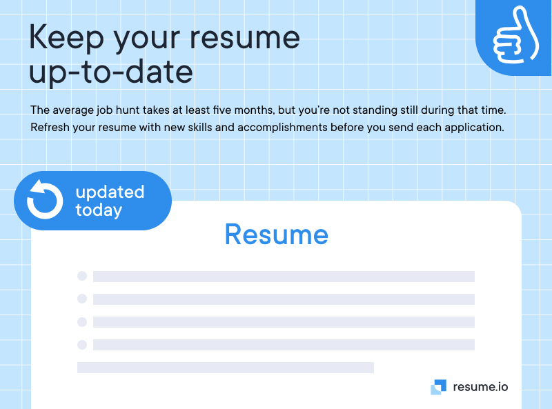 Keep your resume up to date