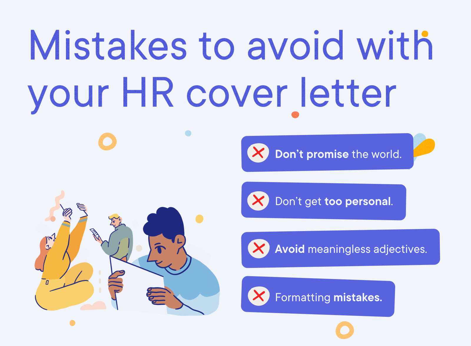 HR - Mistakes to avoid with your HR cover letter