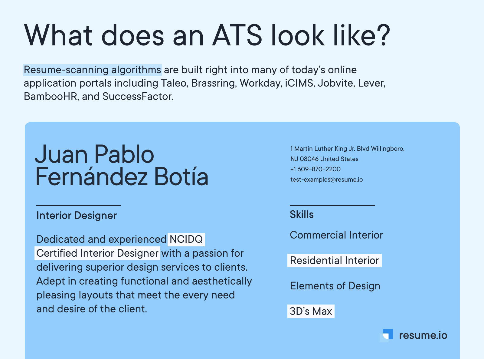 What does an ATS look like?