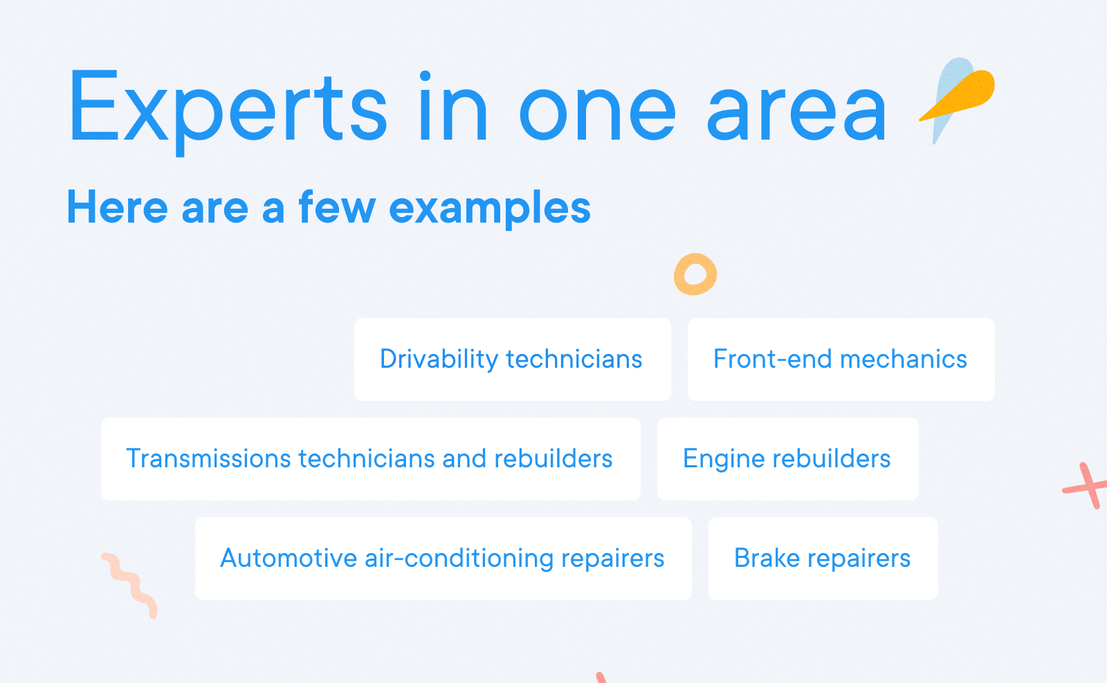 Mechanic - Experts in one area