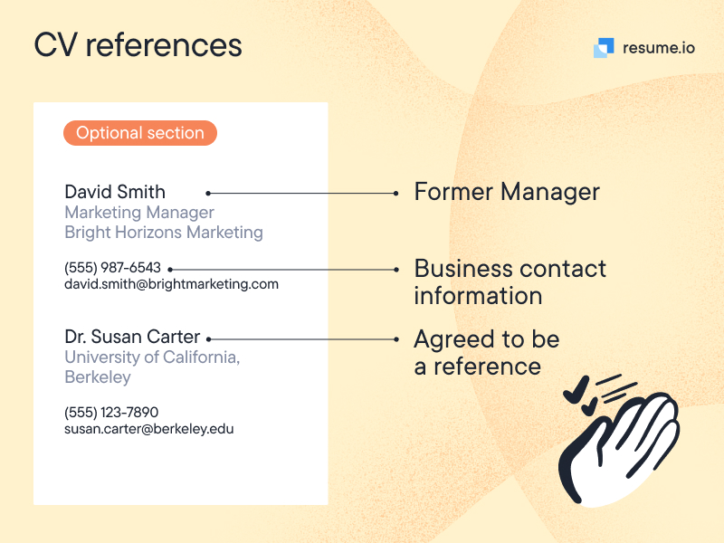 CV references section breakdown