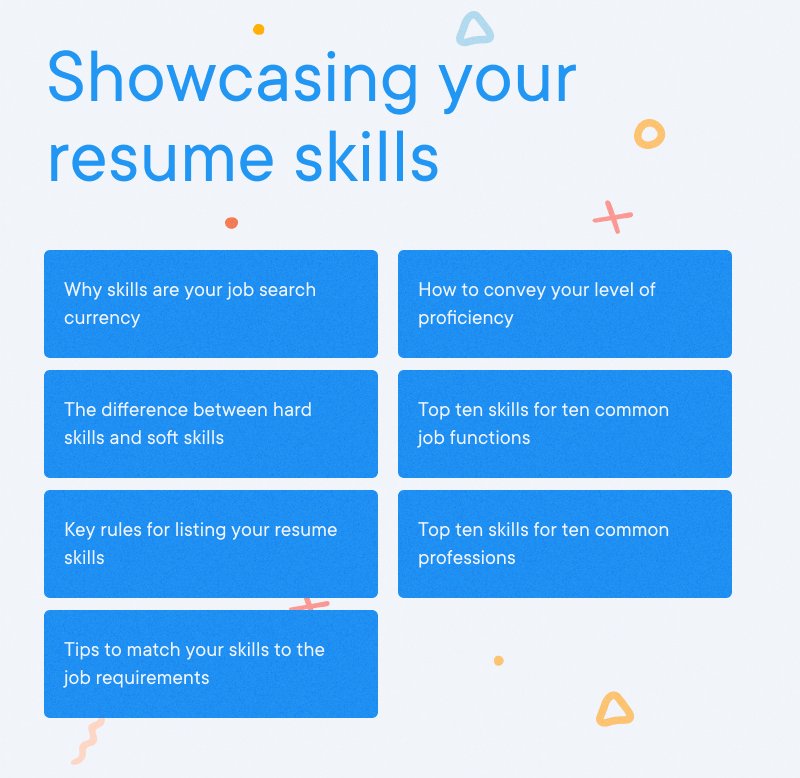 How to list special skills on your resume - Showcasing your resume skills
