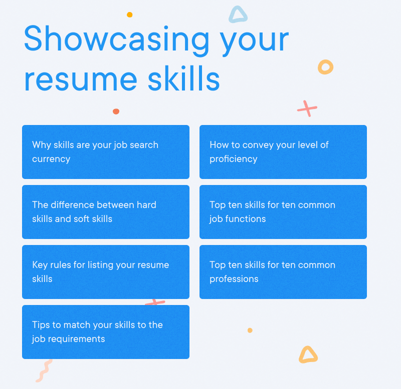 what to put under skills in a resume