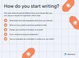 How do you start writing?