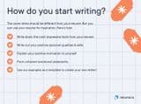 How do you start writing?