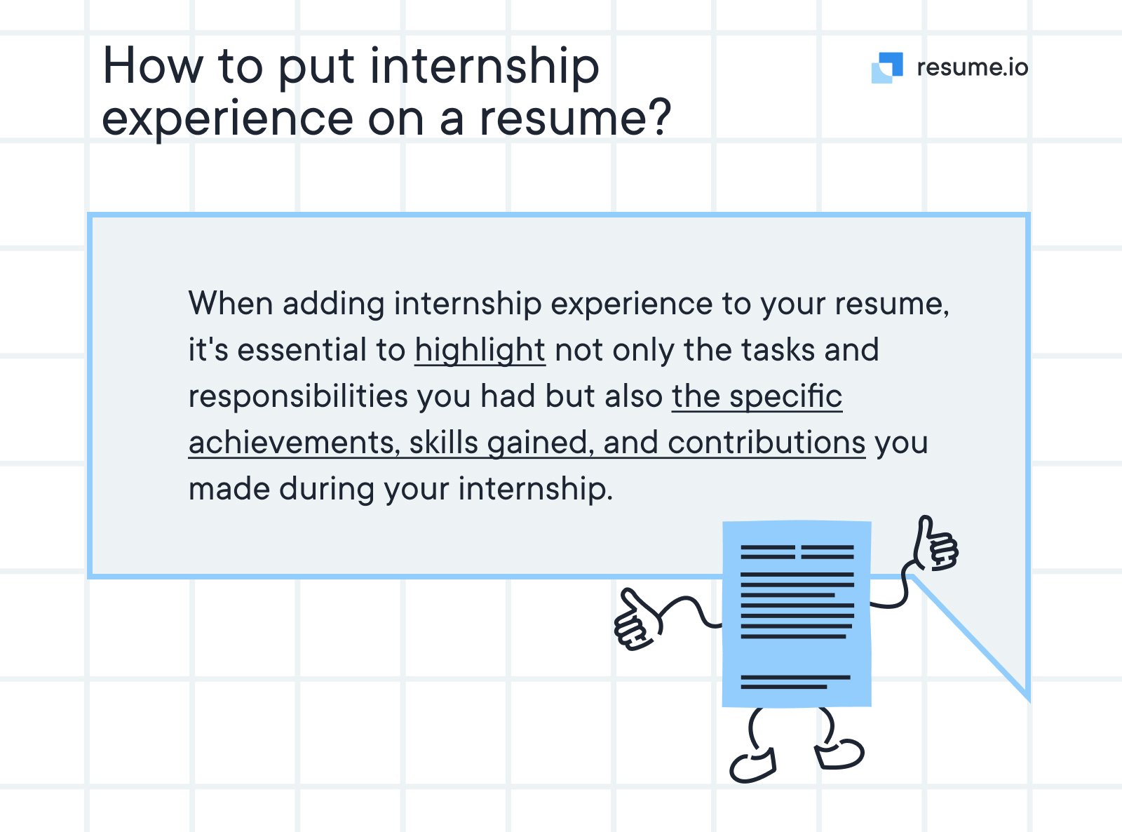How to put internship experience on a resume?