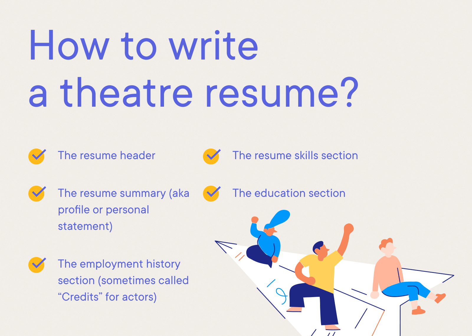 Theatre - How to write a theatre resume?