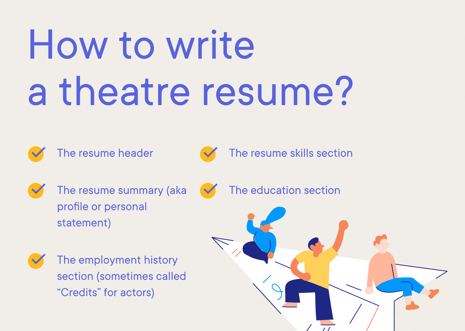 Theatre Resume Examples & Writing tips 2024 (Free Guide) · Resume.io