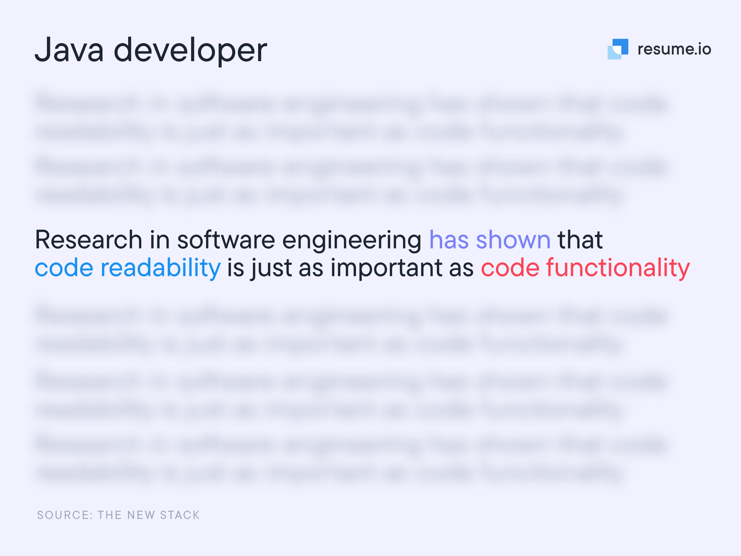 Image stating that code readability is just as important as code functionality.