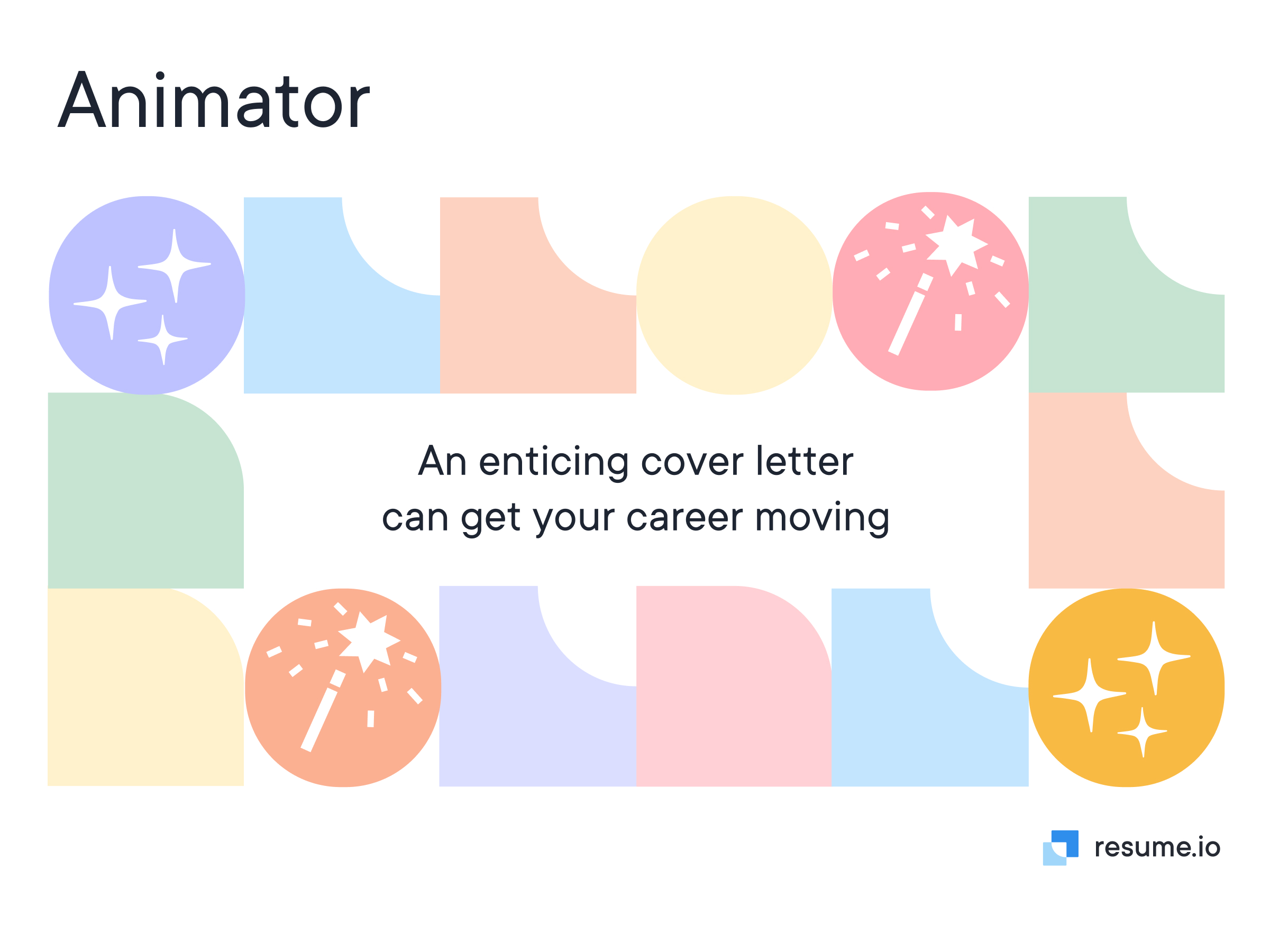 Colorful shapes with enticing cover letter gets your career moving