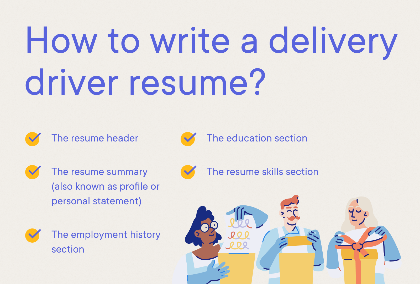 Delivery Driver - How to write a delivery driver resume?