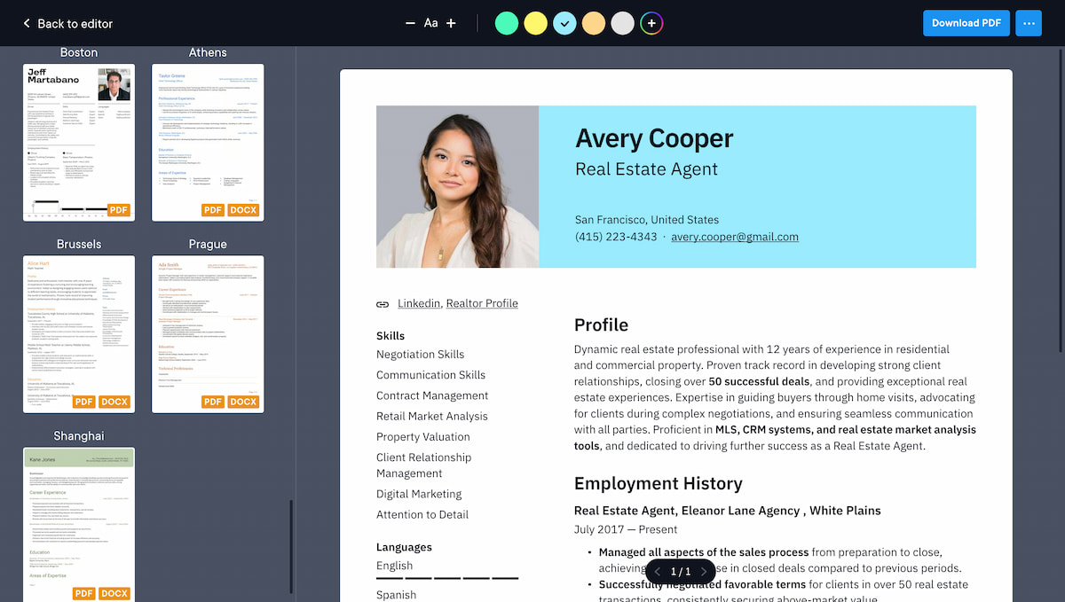 Picking ATS Resume Template