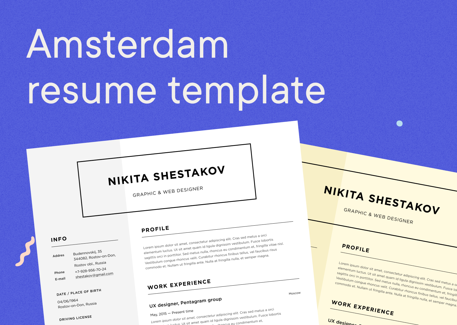 Blogs - Amsterdam resume template