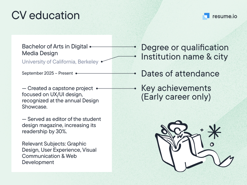 CV education section breakdown