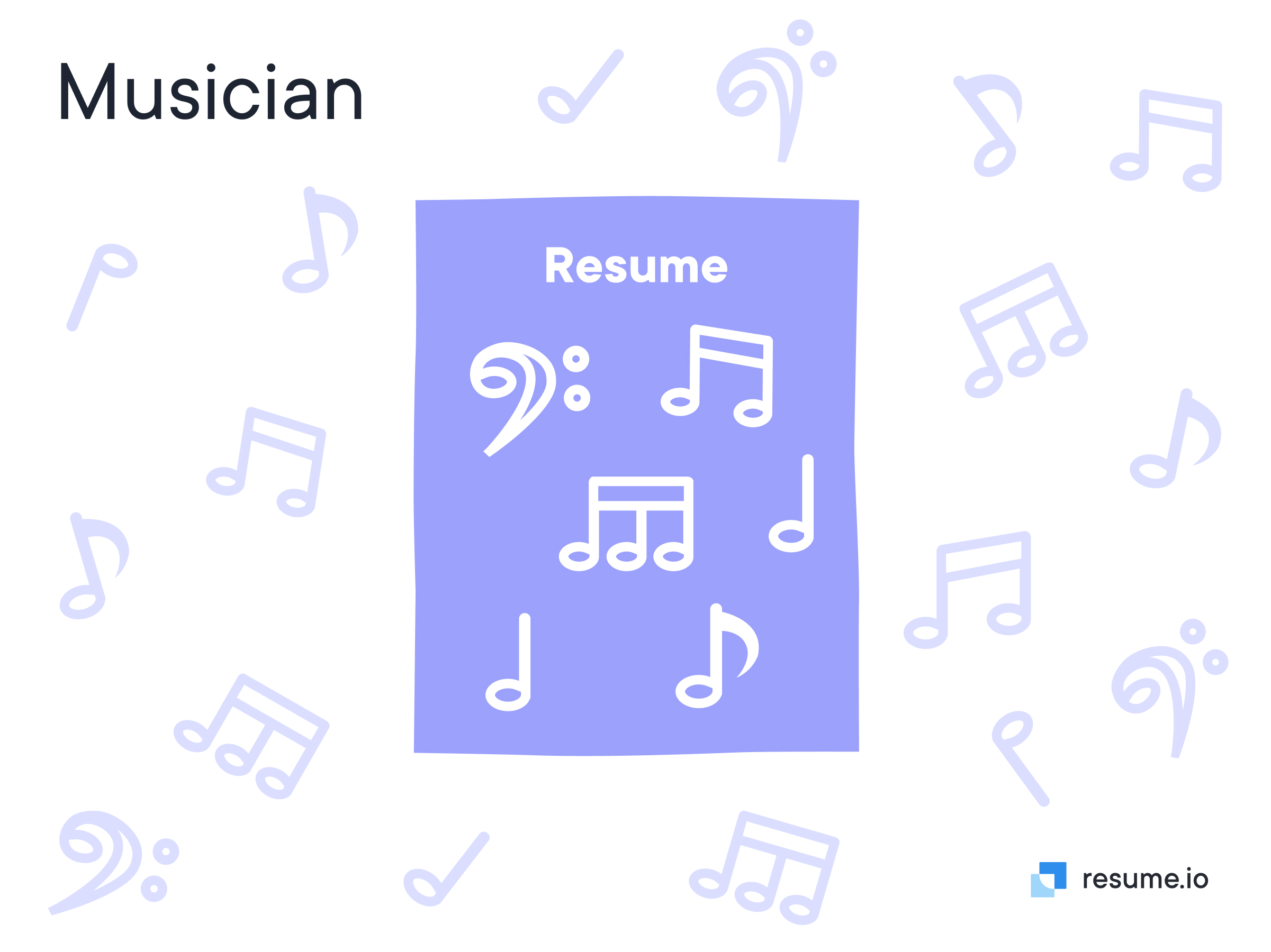 Musical notes on a resume