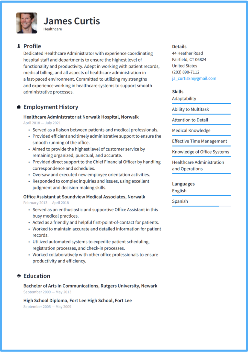 Stockholm resume format