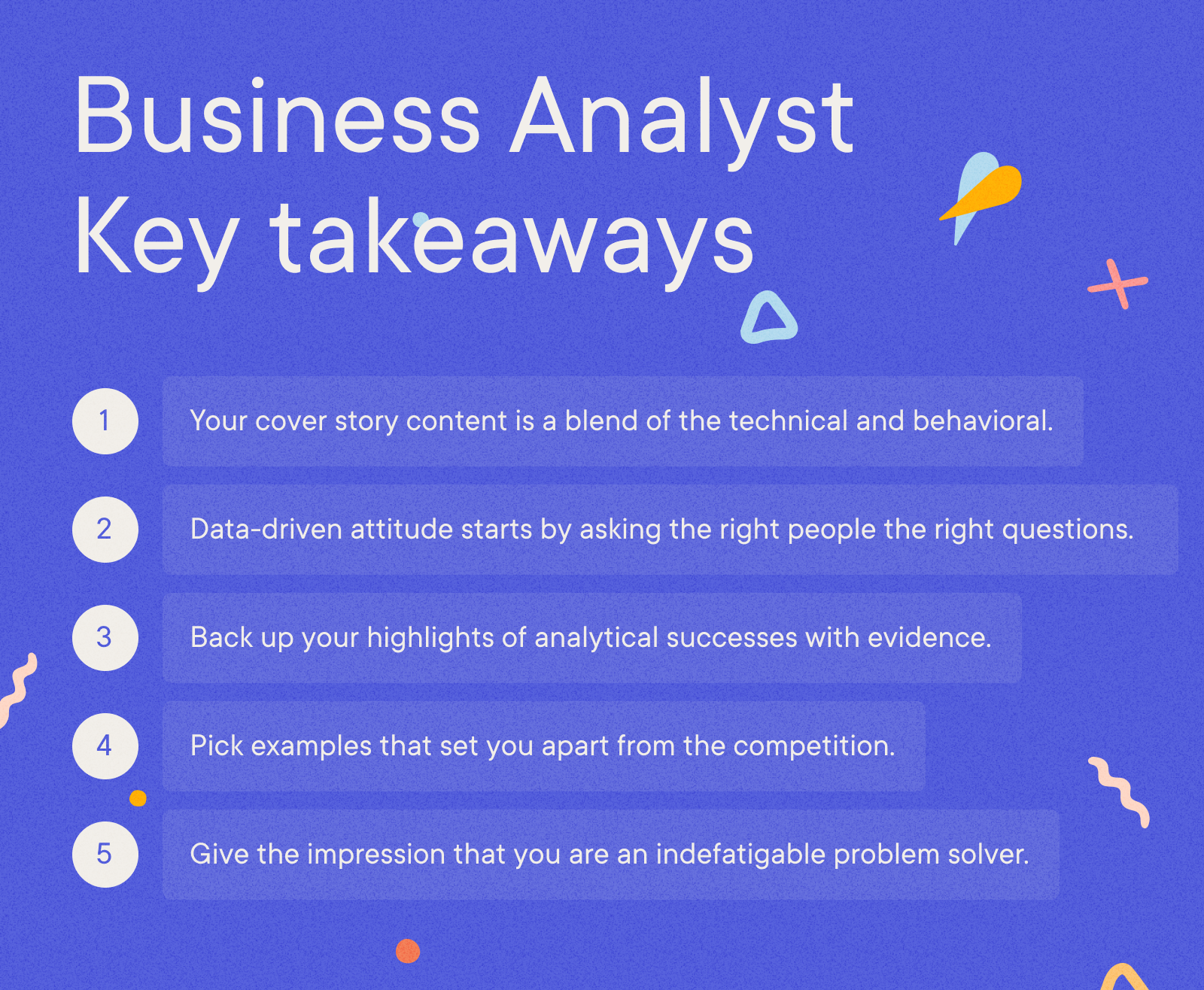 Business Analyst Cover Letter Example - Business Analyst Key takeaways