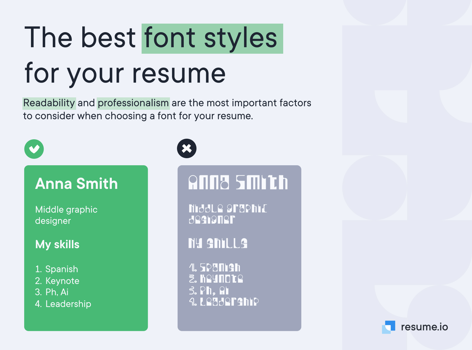 The best font styles for your resume