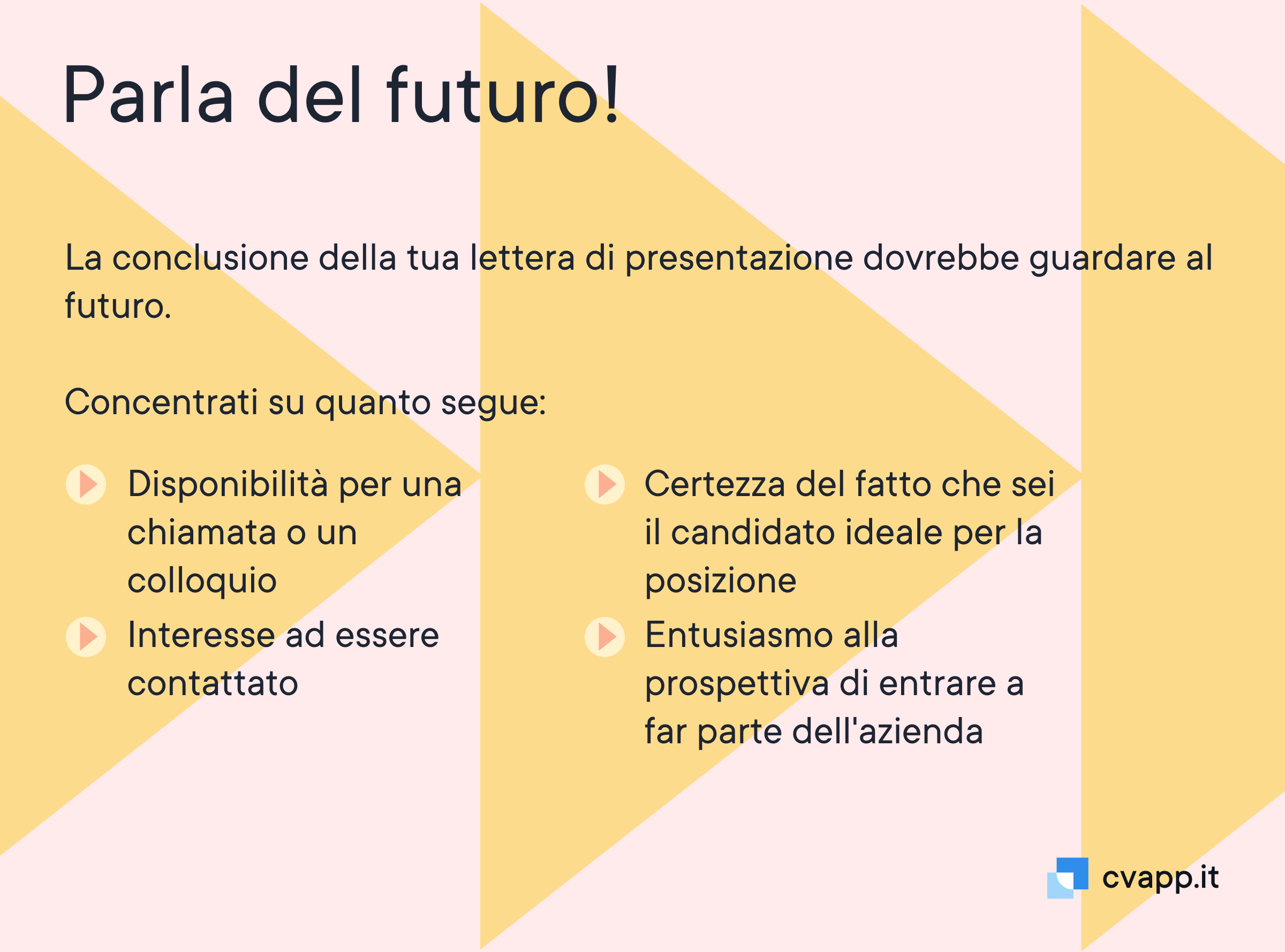 Come guardare al futuro nella tua lettera di presentazione