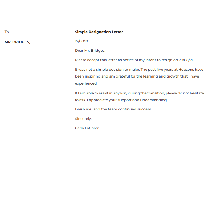 Letter Of Resignation Simple from 40209.cdn.cke-cs.com
