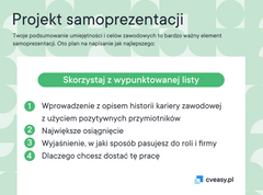 Szablon do napisania samoprezentacji Szablon do napisania samoprezentacji
