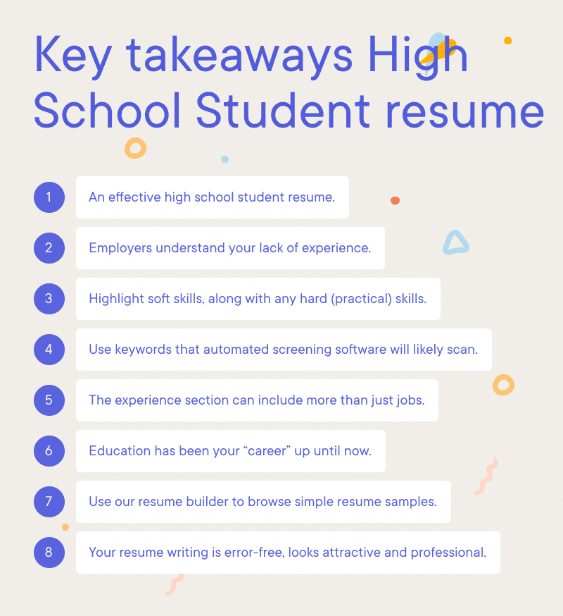 High School Student Resume Examples & Writing tips ·