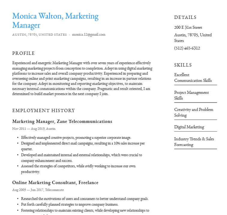 Basic or Simple Resume Templates [Word & PDF] Free Download