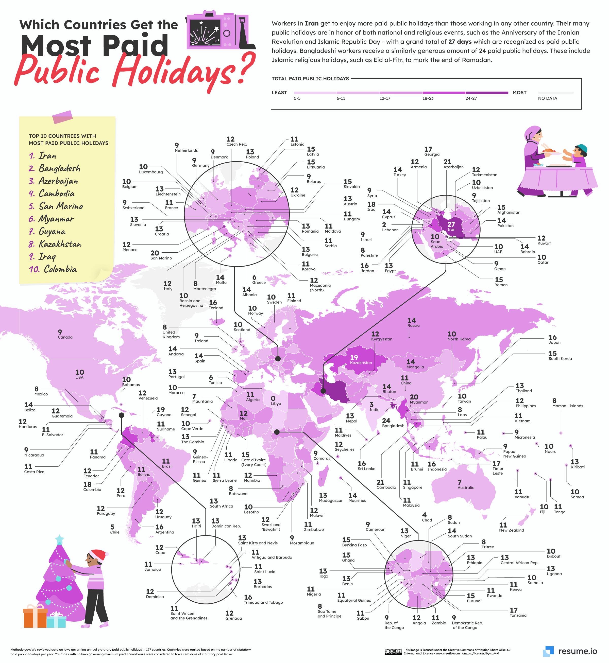Which Countries Get the Most Paid Public Holidays?