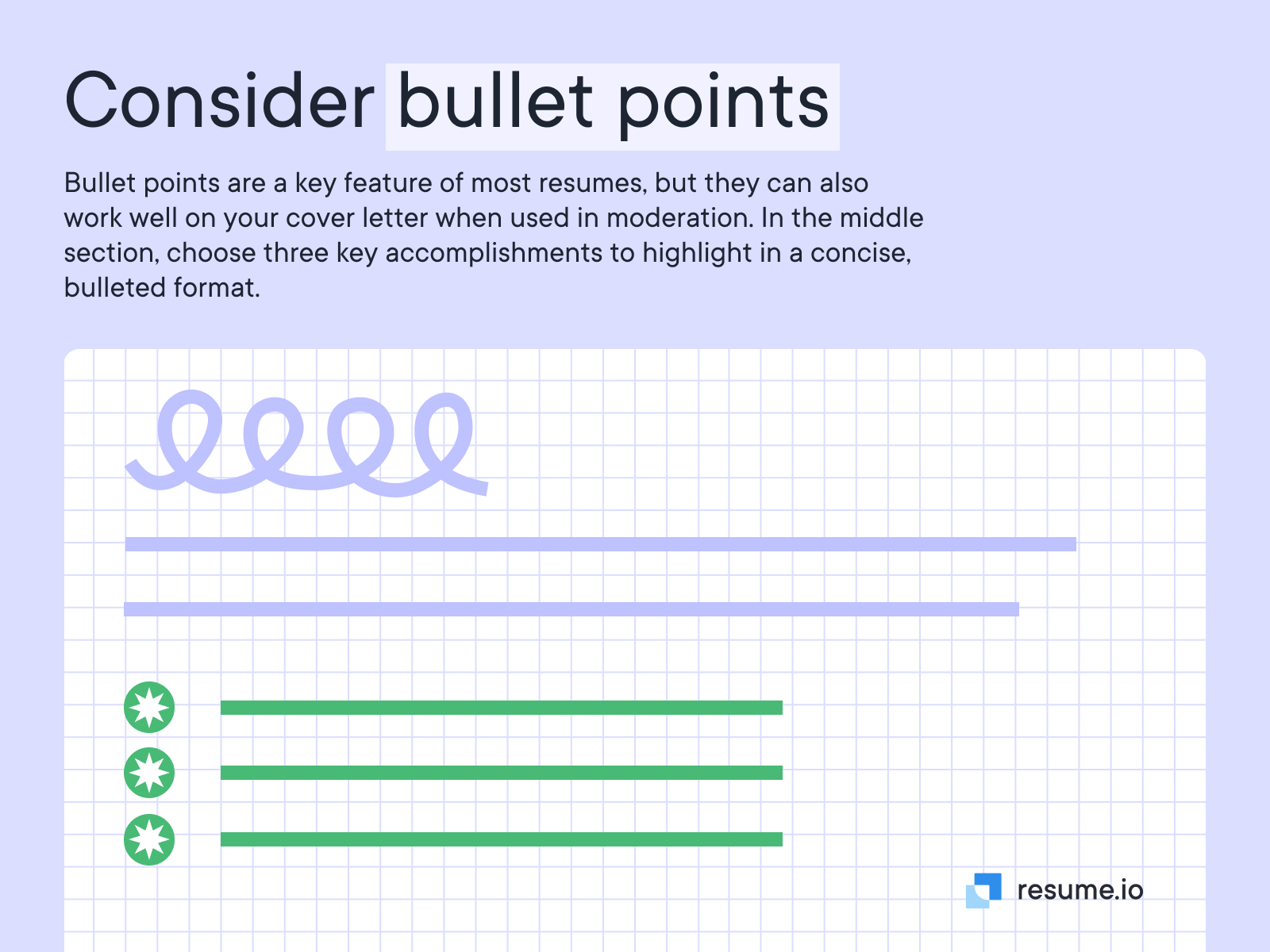 Consider bullet points