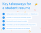 Student - Key takeaways for a student resume