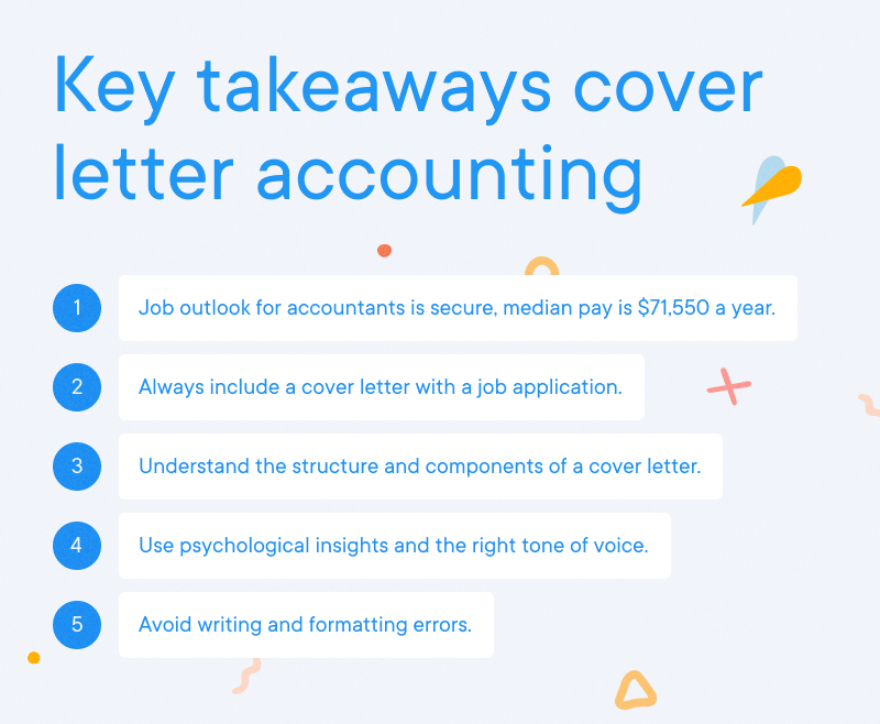 Accounting - Key takeaways cover letter accounting