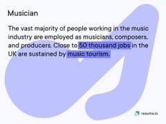 Vast majority of people working in the music industry are musicians, composers, and producers