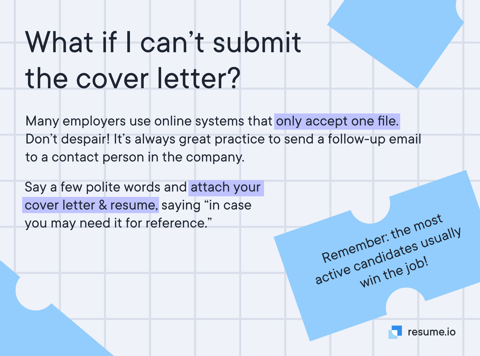 What if I can't submit the cover letter?