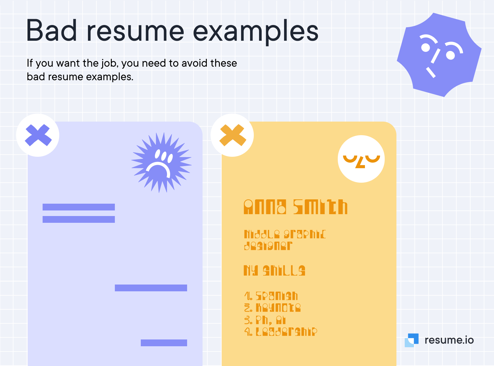 bad resume assignment answer key