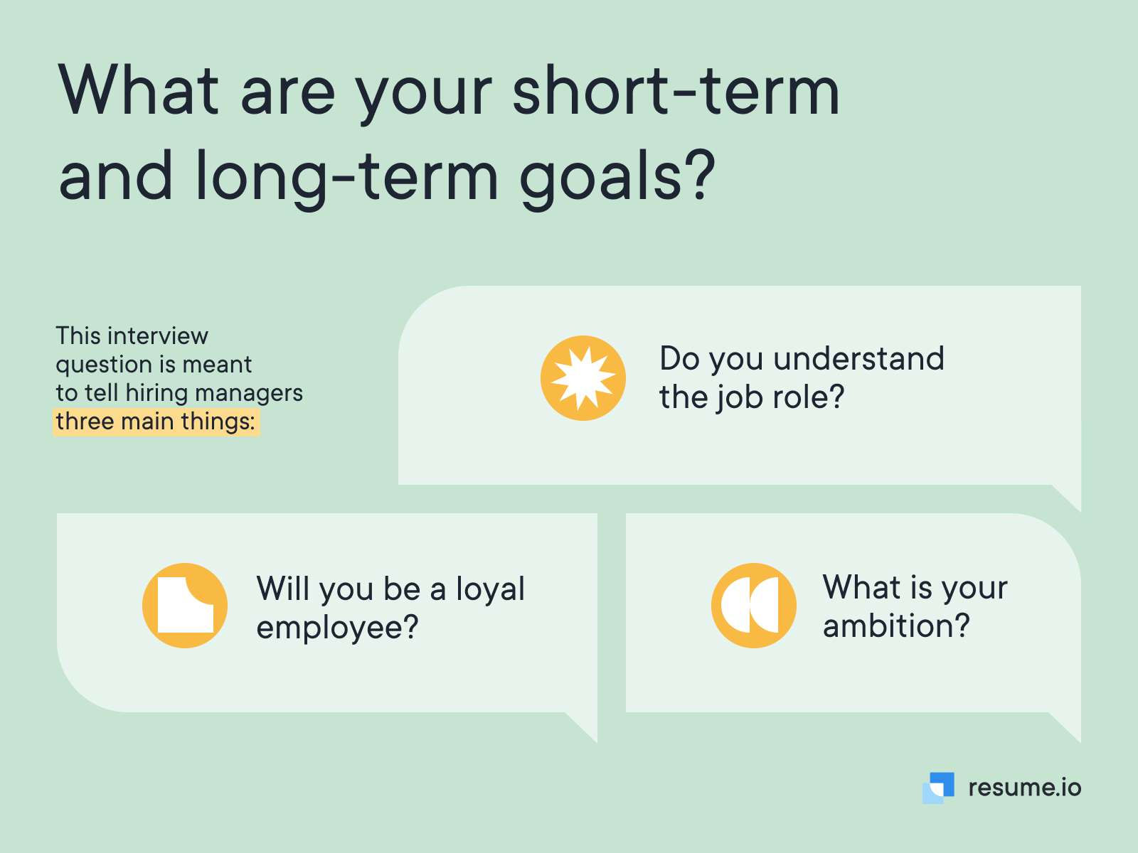 What are your short-term and long-term goals