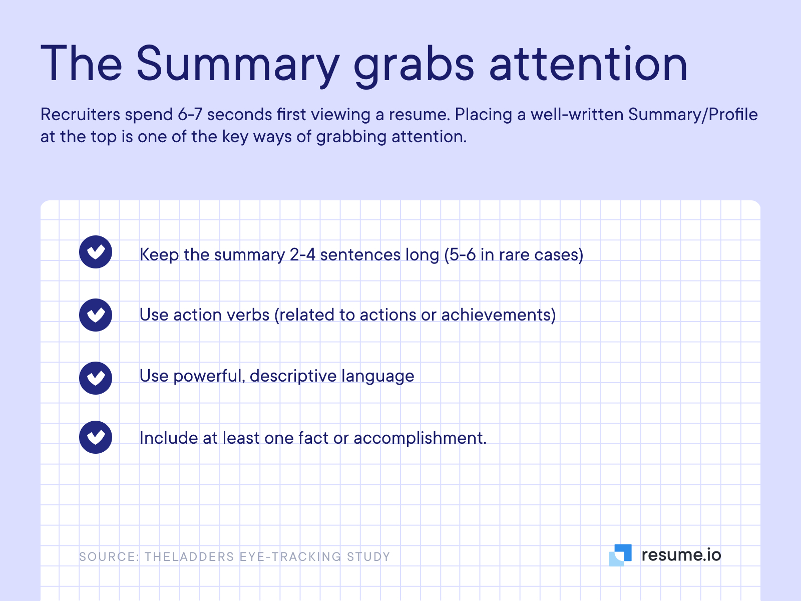 Grab attention in your resume summary