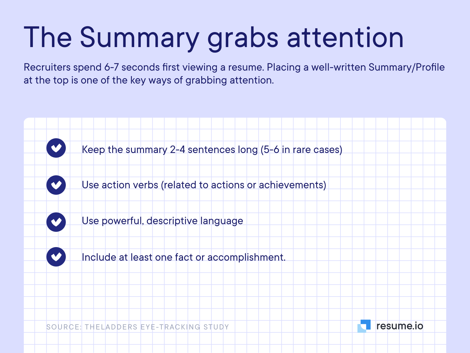 Tips for writing a resume summary