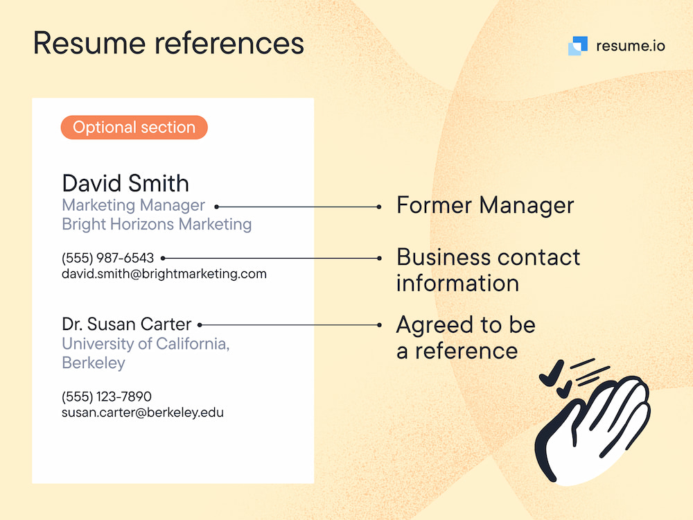 resume references section - explained