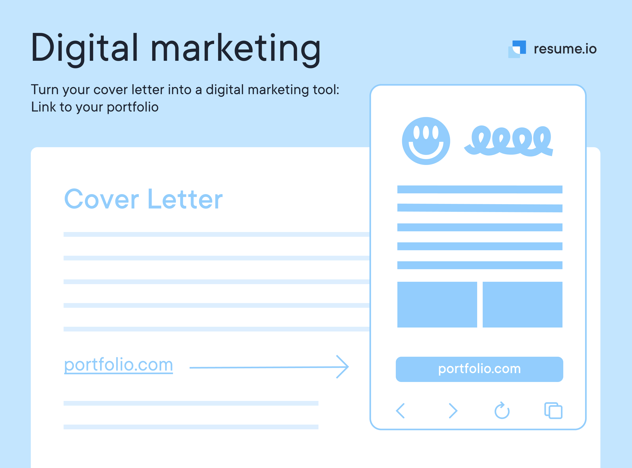 Turn your cover letter into a digital marketing tool: Link to your portfolio!