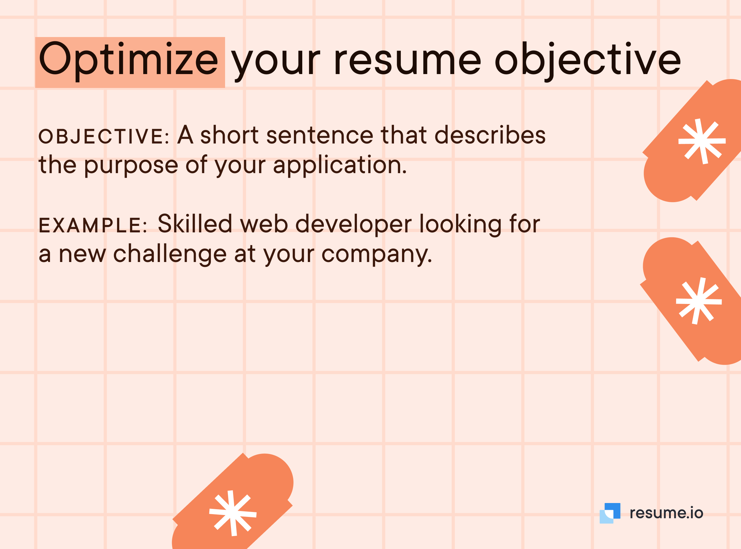Optimize your resume objectives
