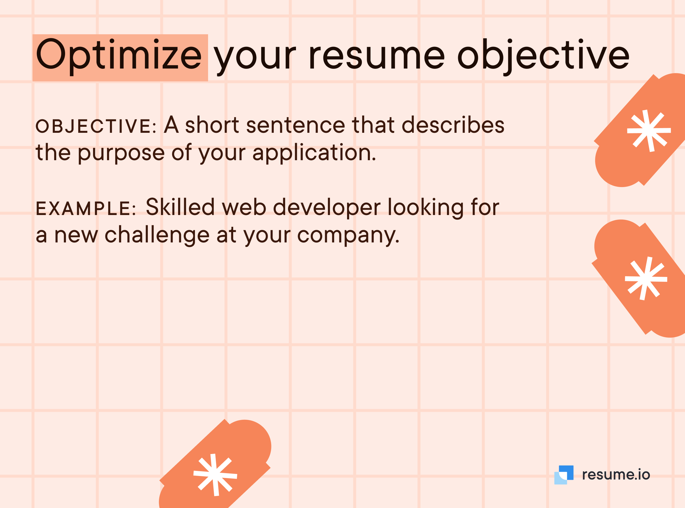 what does a resume objective look like