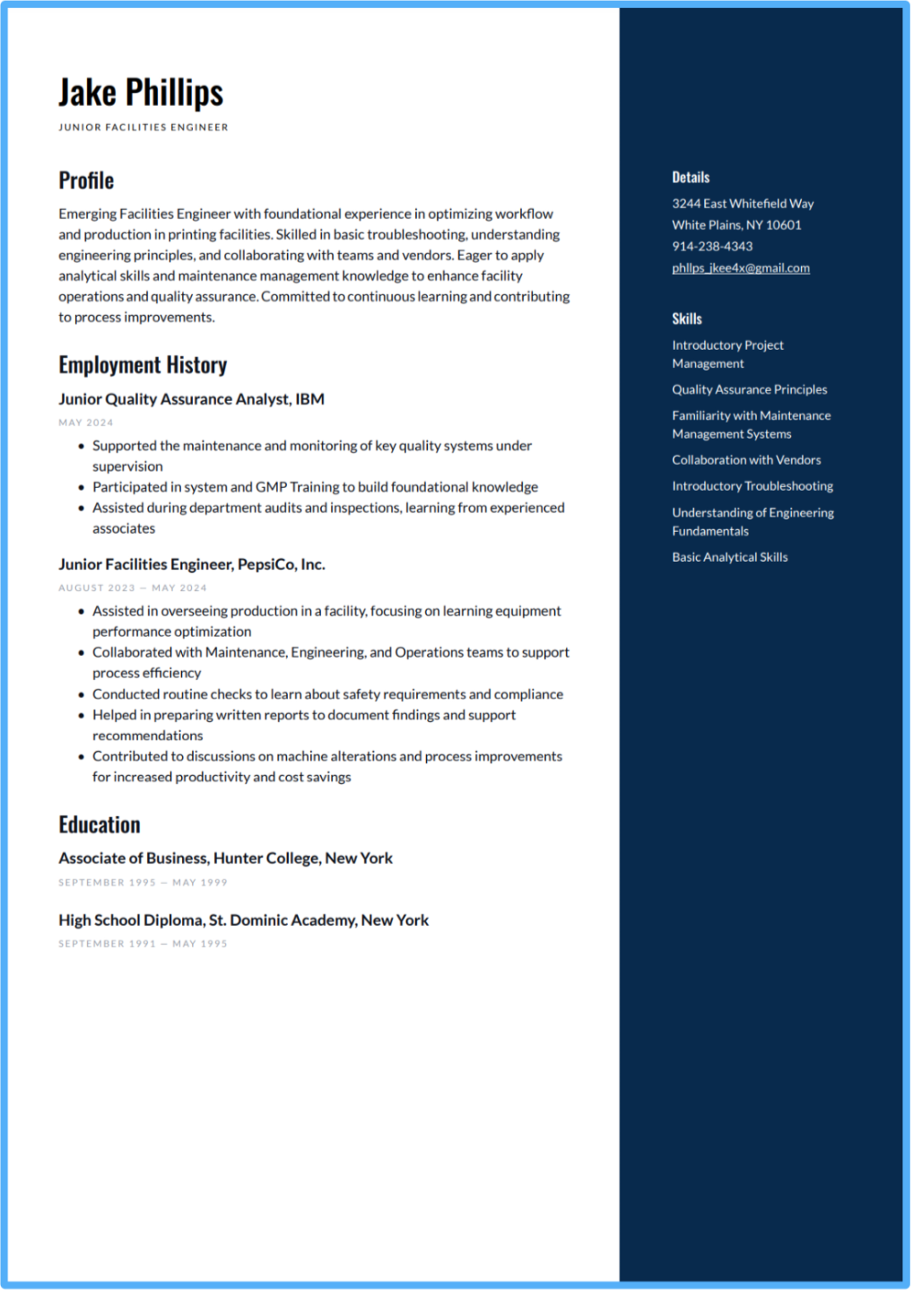 Sydney resume template