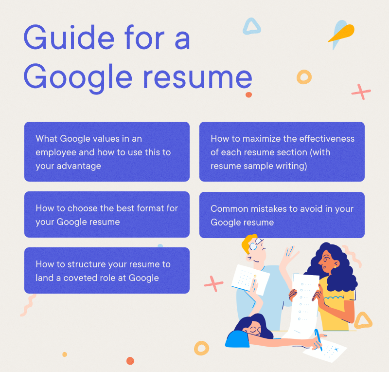 google resume format for freshers