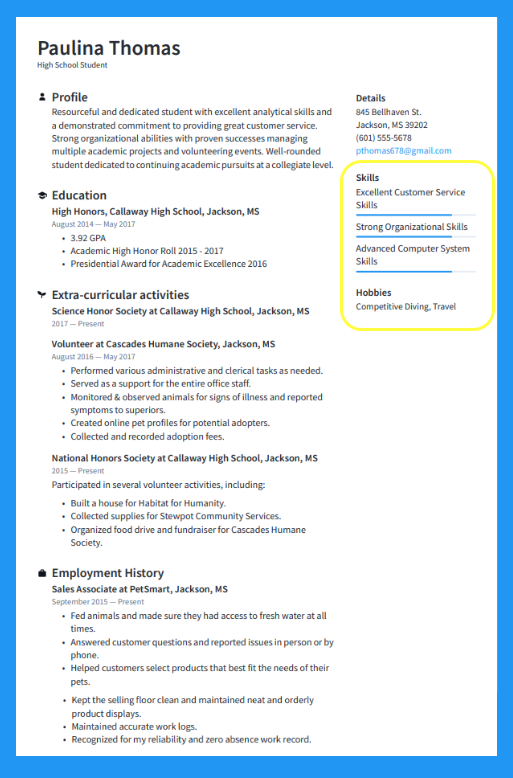 Skills And Strengths Examples For Cv - Free Printable Templates