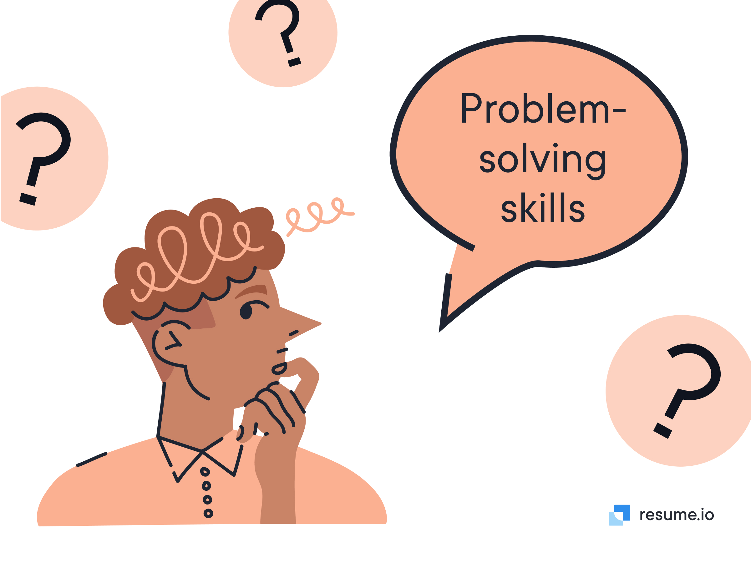 Man thinking about problem-solving skills